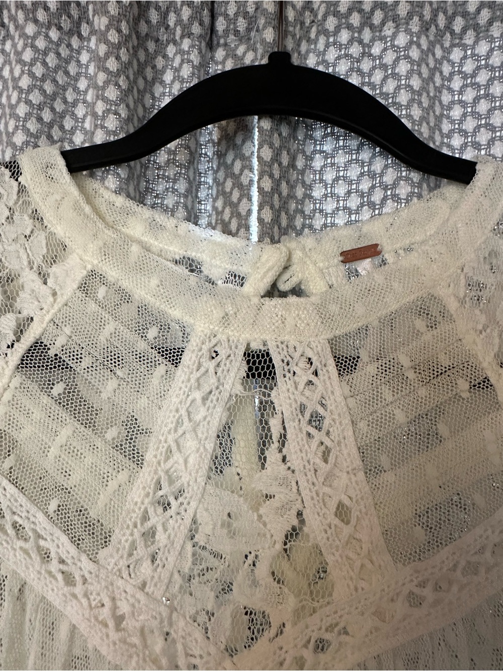 Free People Modern Romance Lace Blouse - Ivory - Small - Picture 7 of 14